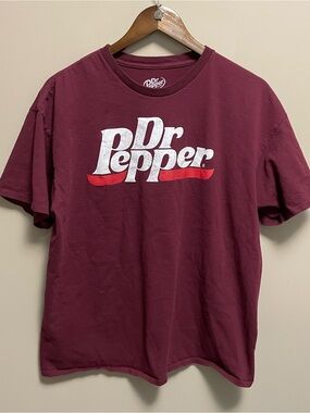 Dr Pepper Burgundy Logo Tee Men’s XL